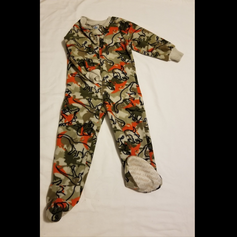Dino Camoflauge Footie Pajamas
